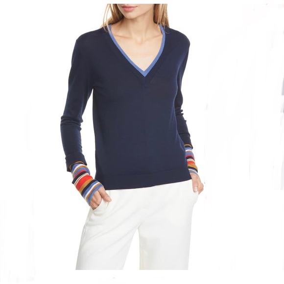 Veronica Beard Sweaters - Veronica Beard Avory Contrast Cuff Sweater